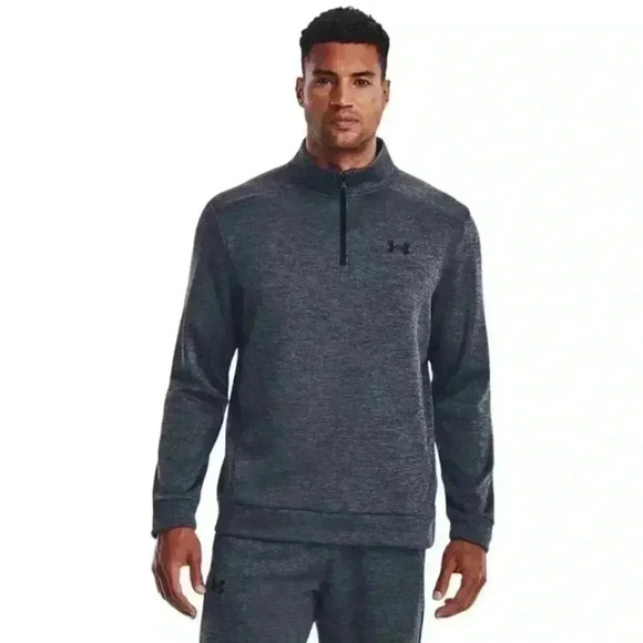 Under Armour ColdGear Fleece Lined Quarter Zip Pullover Sweatshirt Size Large - Picture 1 of 7